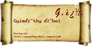 Gyimóthy Ábel névjegykártya